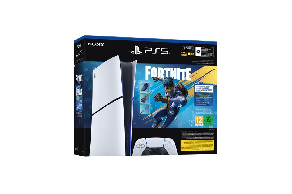 8-1.jpg Paquete de consola Sony® PS5® Slim Digital Fortnite® Flowering Chaos Edición limitada Blanco - Imagen 1